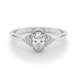 14k Gold Vintage Inspired Oval Engagement Ring