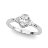 14k Gold Vintage Inspired Oval Engagement Ring