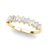 14k Gold Baguette Diamond Wedding Band