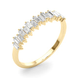 14k Gold Baguette Diamond Wedding Band
