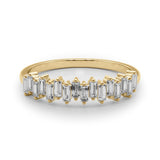 14k Gold Baguette Diamond Wedding Band