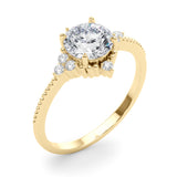 14k Gold Round Diamond Engagement Ring
