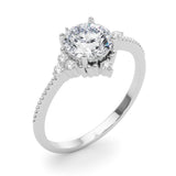 14k Gold Round Diamond Engagement Ring