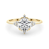 14k Gold Round Diamond Engagement Ring