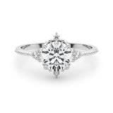 14k Gold Round Diamond Engagement Ring