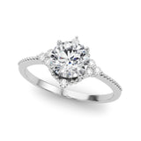 14k Gold Round Diamond Engagement Ring