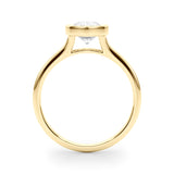 14k Gold Bezel Set Pear Diamond Engagement Ring