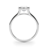 14k Gold Bezel Set Pear Diamond Engagement Ring