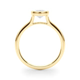 14k Gold Bezel Set Marquise Diamond Engagement Ring