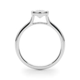 14k Gold Bezel Set Marquise Diamond Engagement Ring