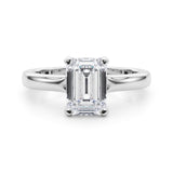 14k Gold Solitiare Emerald Cut Engagement Ring