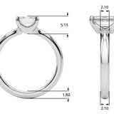 14k Gold Solitiare Emerald Cut Engagement Ring