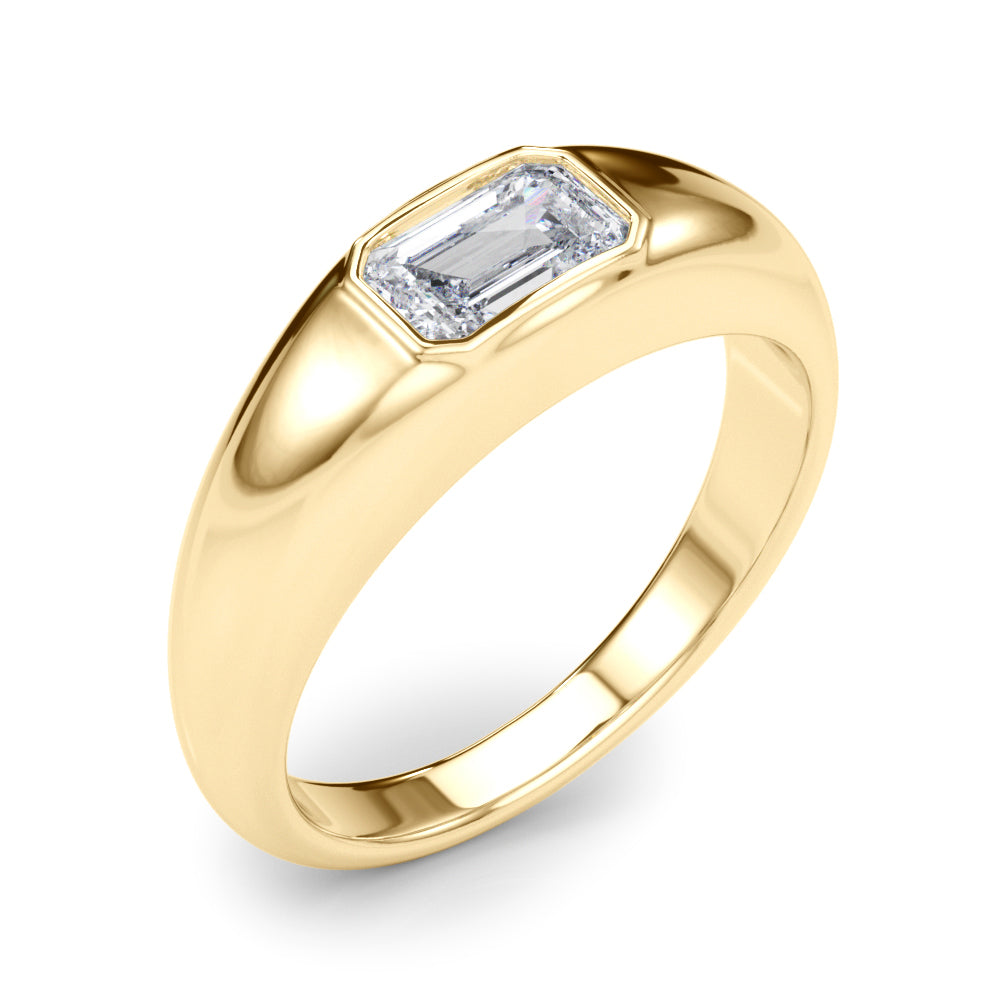 14k Gold Bezel Set Engagement Ring