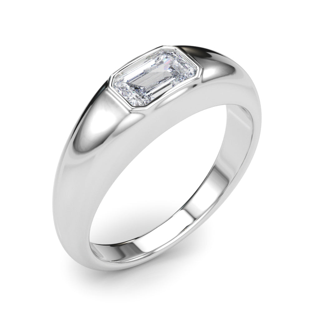 14k Gold Bezel Set Engagement Ring