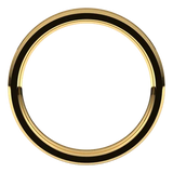14k Gold Beveled Edge Comfort Fit Standard Weight Flat Men's Wedding Band