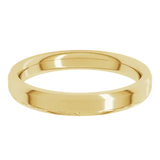 14k Gold Beveled Edge Comfort Fit Standard Weight Flat Men's Wedding Band