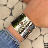 Silver Plated Brass Cuff Bracelet