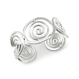 Silver Plated Brass Swirl Cuff Bracelet