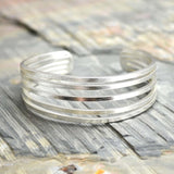 Silver Plated Brass Cuff Bracelet