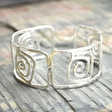 Silver Plated Brass Cuff Bracelet