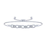 Sterling Silver and .10 Diamond Bolo Bracelet