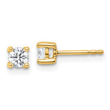 Nespoli Jewelers 14k White Gold .50ct Round F VS2 Lab Grown Diamond Stud Earrings
