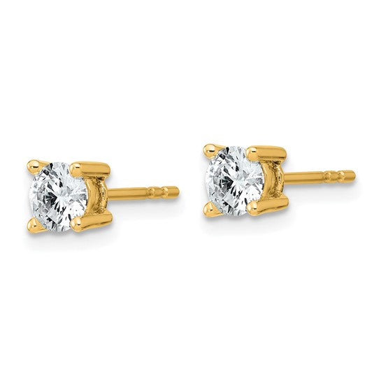 Nespoli Jewelers 14k White Gold .75ct Round F VS2 Lab Grown Diamond Stud Earrings