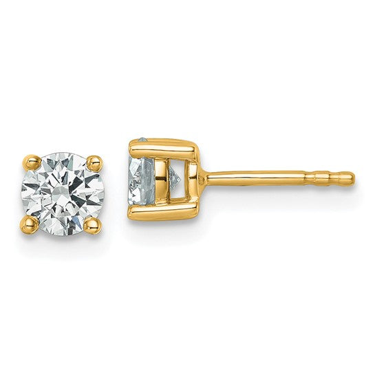 Nespoli Jewelers 14k White Gold .75ct Round F VS2 Lab Grown Diamond Stud Earrings