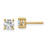 Nespoli Jewelers 14k Yellow Gold 1.50ct Round F VS2 Lab Grown Diamond Stud Earrings