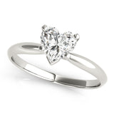 14k Gold Heart Diamond Solitaire Engagement Ring