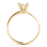 14k Gold Heart Diamond Solitaire Engagement Ring