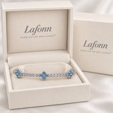 Lafonn Sterling Silver 2.45ct Station Flexible Tennis Bracelet