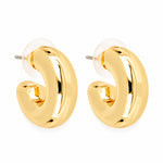 LIZAS All Time Classics chunky gold hoop earrings with a polished rounded design and post-back closures.