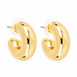 LIZAS All Time Classics chunky gold hoop earrings with a polished rounded design and post-back closures.