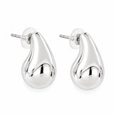 LIZAS All Time Classics silver teardrop earrings with a polished finish and post-back closures.