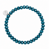 LIZAS Nashville Turquoise bracelet with faceted turquoise Czech crystals and a silver-tone LIZAS charm.