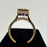 14k Yellow Gold Amethyst Ring