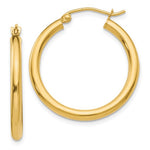 Leslie 14k Yellow Gold Polished 2.5mm Hoop Earrings