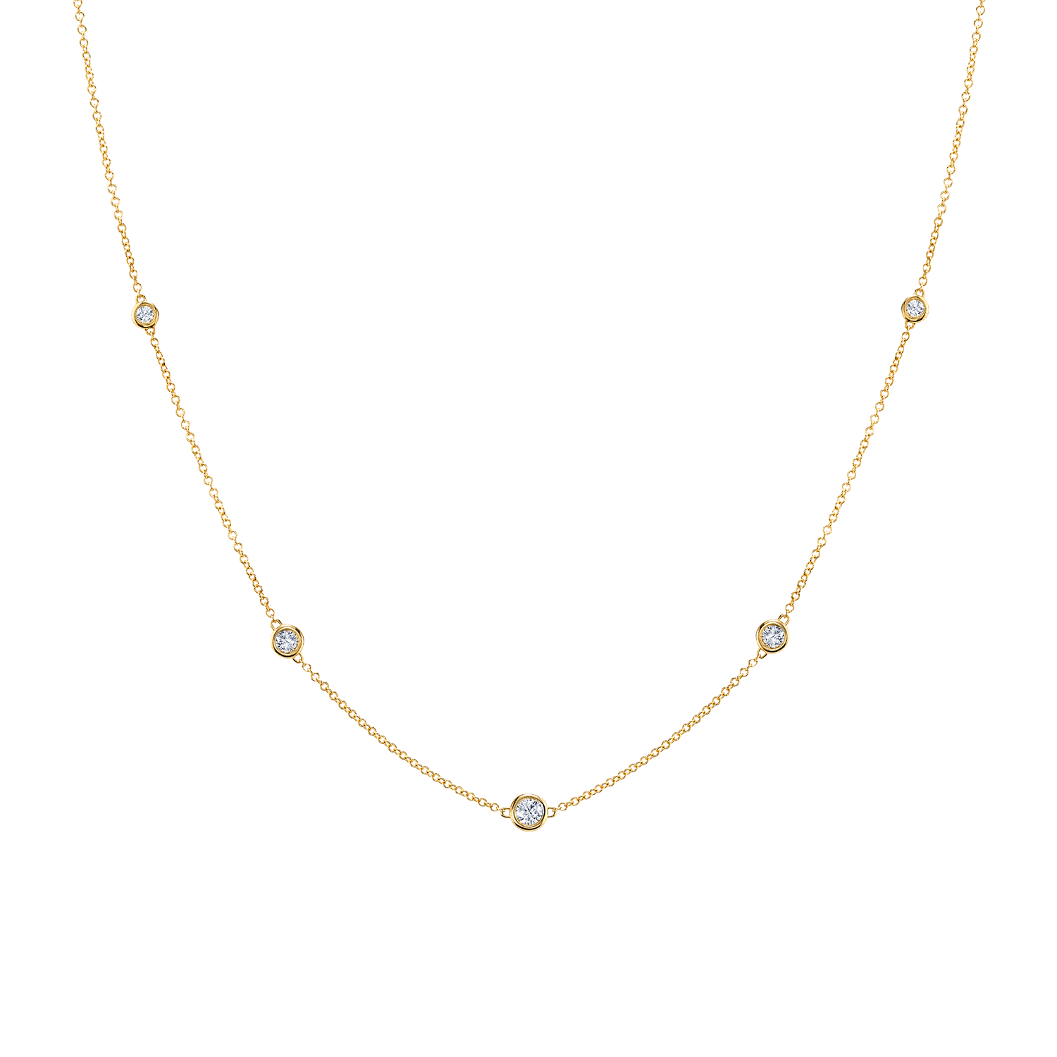 .75ct Diamond Bezel Strand Necklace
