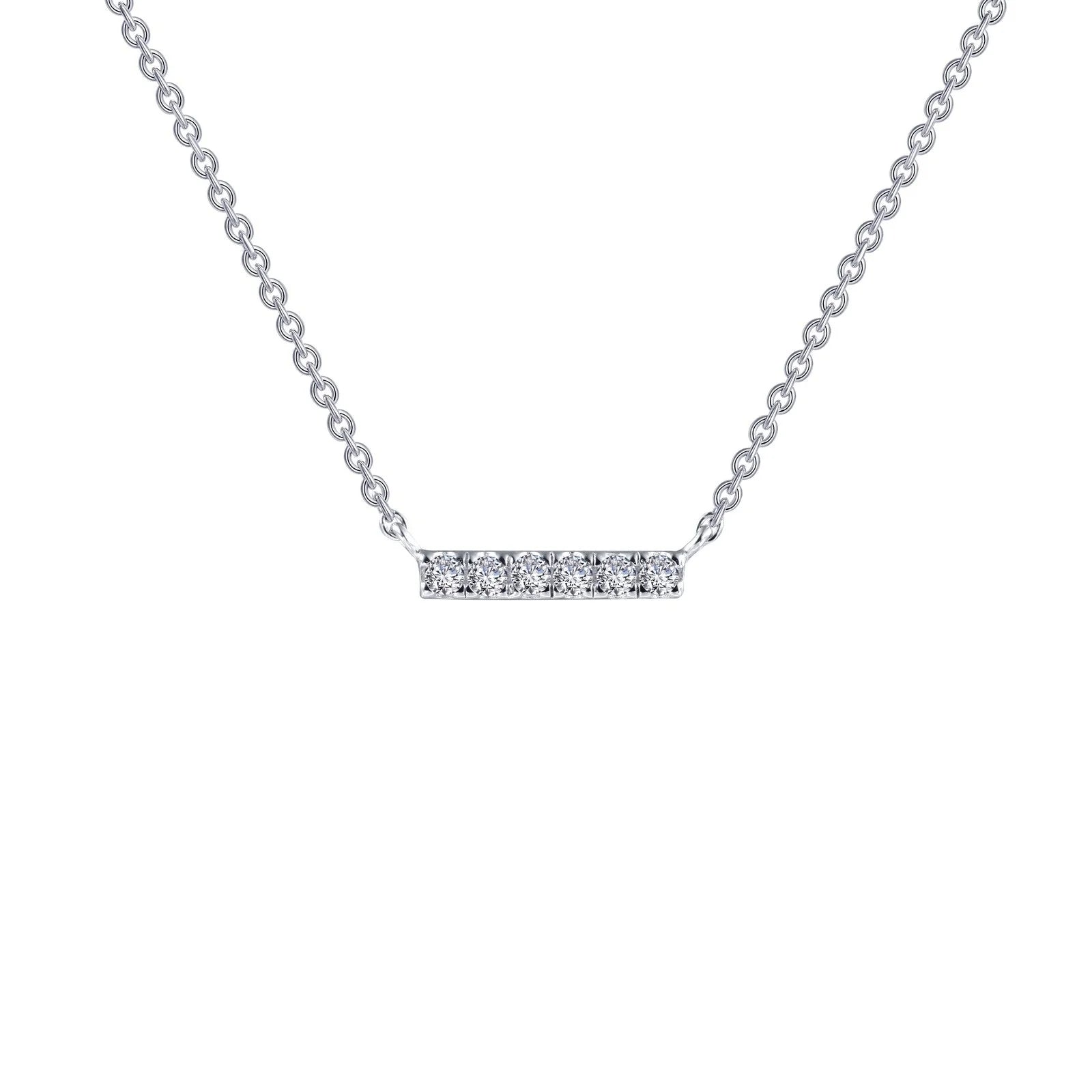 0.09ctw Dainty Bar Necklace