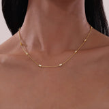 0.6ct Adjustable Station Necklace