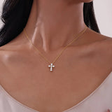 1.02 CTW Cross Pendant Necklace