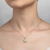 Butterfly Shadow Charm Necklace