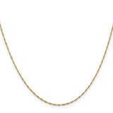 Nespoli Jewelers 14K Yellow Gold 18 Inch 1mm Sparkle Singapore Chain with Spring Ring Clasp