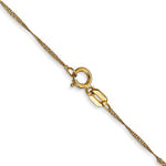 Nespoli Jewelers 14K Yellow Gold 18 Inch 1mm Sparkle Singapore Chain with Spring Ring Clasp