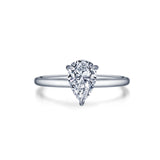 Pear-shaped Solitaire Travel Engagement Ring