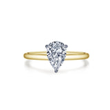 Pear-shaped Solitaire Travel Engagement Ring