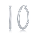 Nespoli Classics Sterling Silver Polished Hoop Earrings