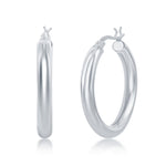 Nespoli Classics Sterling Silver Polished Hoop Earrings