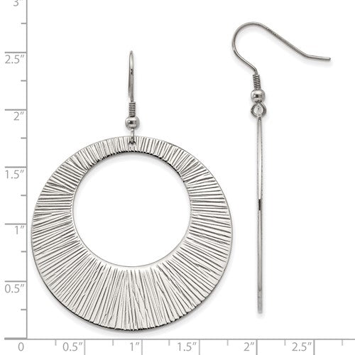 Nespoli Classics Textured Crescent Circle Drop Earrings